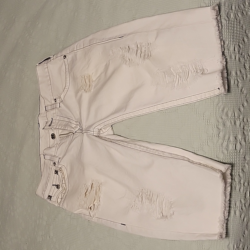 True Religion Factory Cut-off Jean Shorts